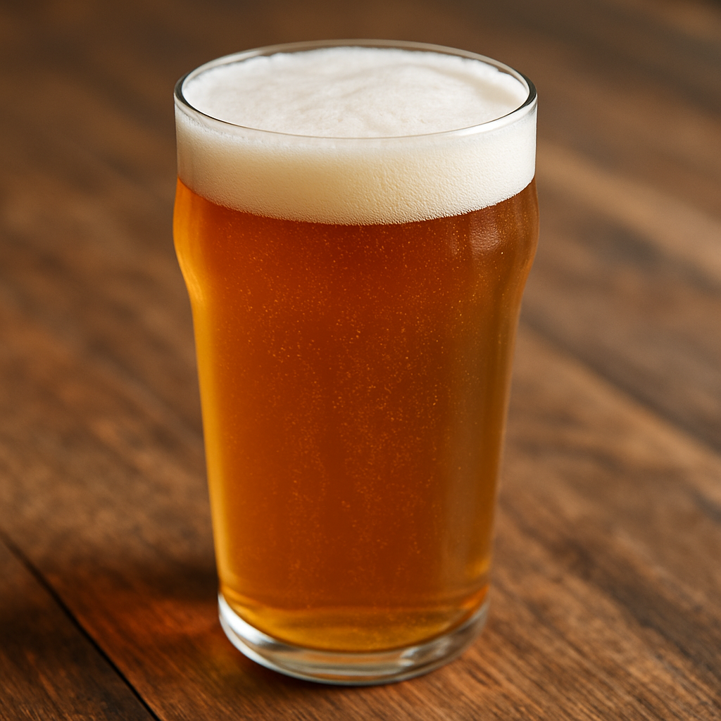 Pint of West Coast Pale Ale in an unbranded glass  Dont have any writing on the glass-1