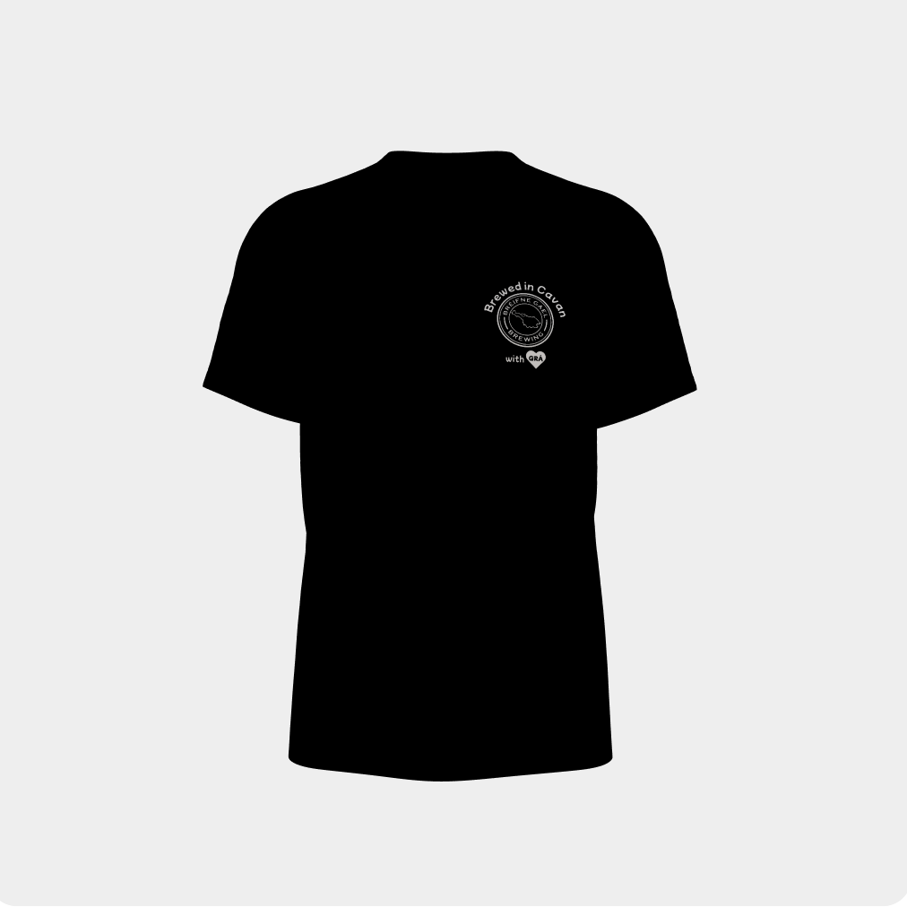 Black Tee Shirt - Brewed in Cavan with Grá